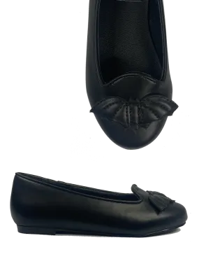 KIDS Lydia Flat Bat Black Matte Party Step