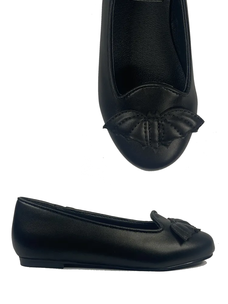 KIDS Lydia Flat Bat Black Matte Party Step