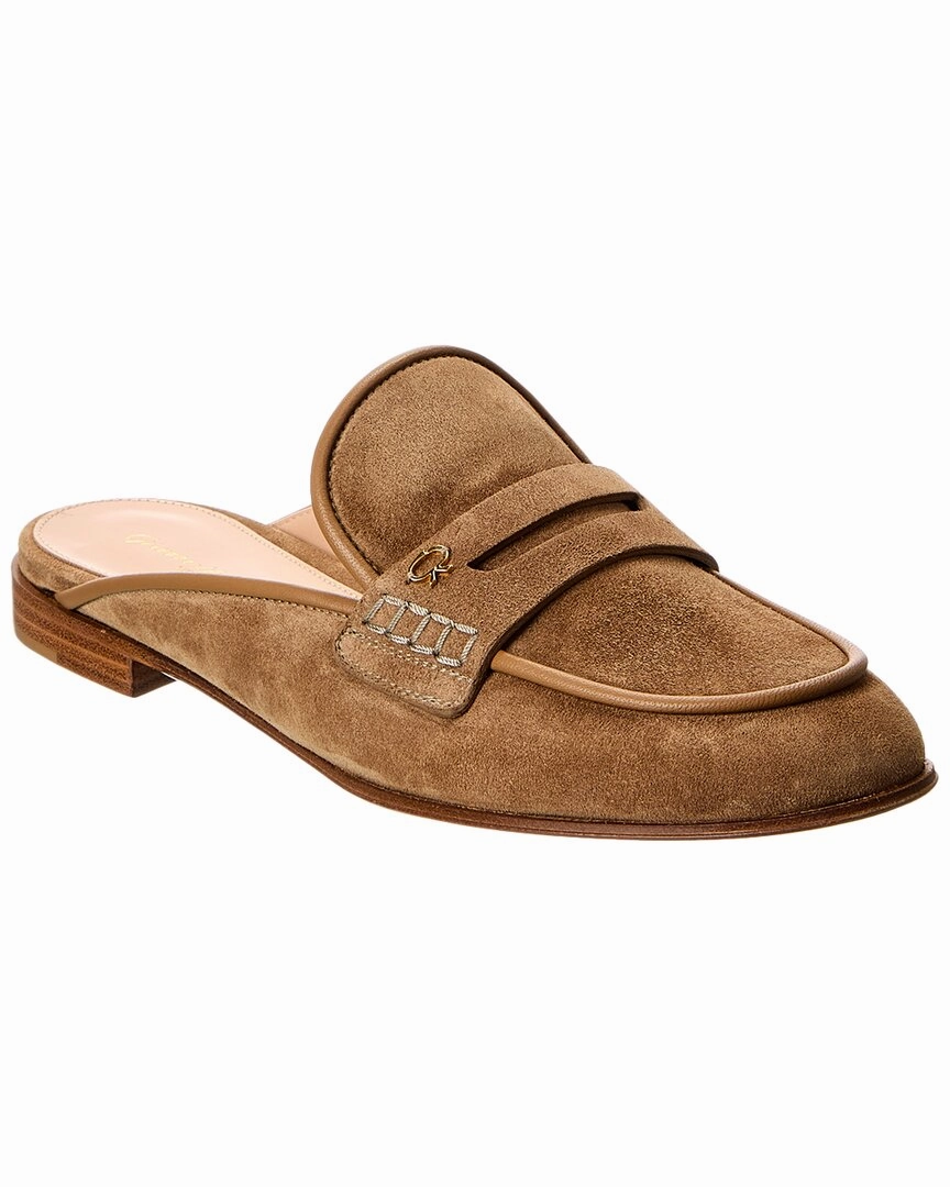 Gianvito Rossi Florio Suede Loafer Workday Ease