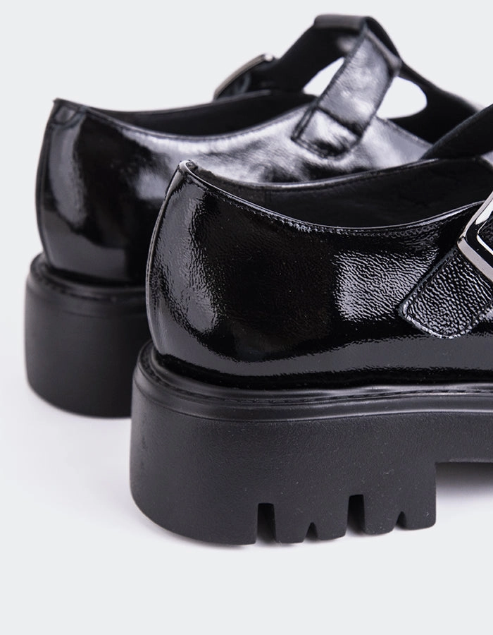 Grazzano Black Leather Comfortable shoulder crew neck