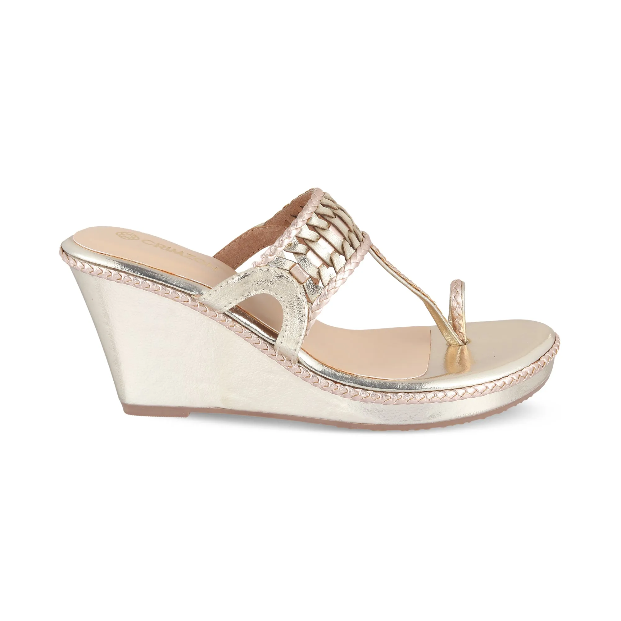 AISHA- ROSE GOLD KOLHAPURIS Earth Tones