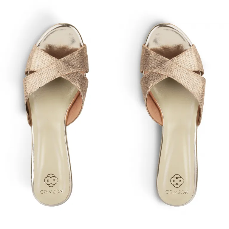 AIYANA- GOLD WEDGES Subtle shade