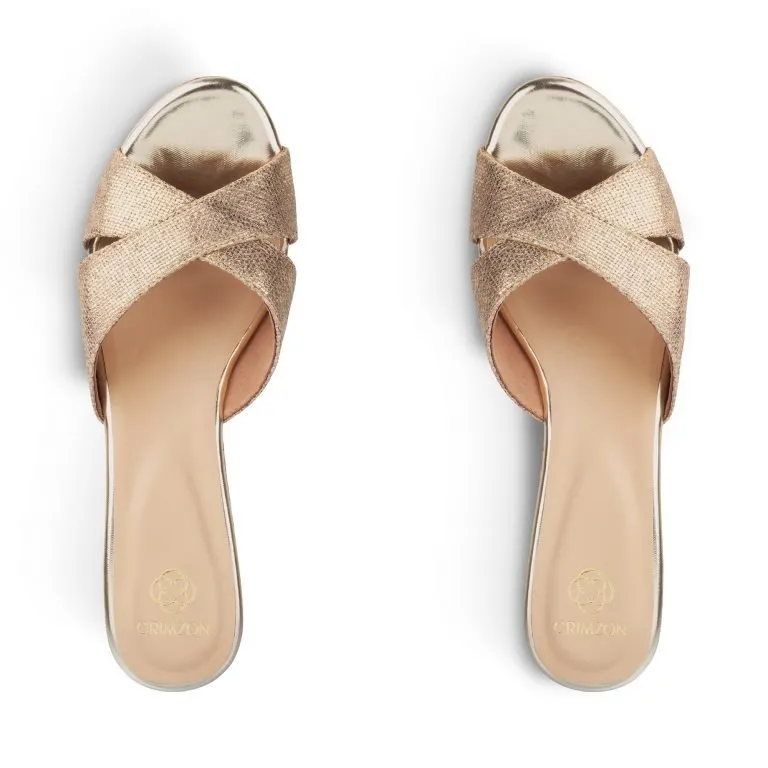 AIYANA- GOLD WEDGES Quick Pair Long Shift