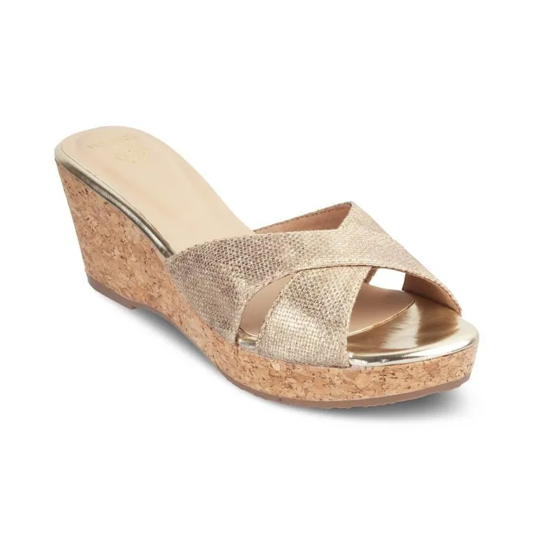Quick Arrival Job Interview AIYANA- GOLD WEDGES