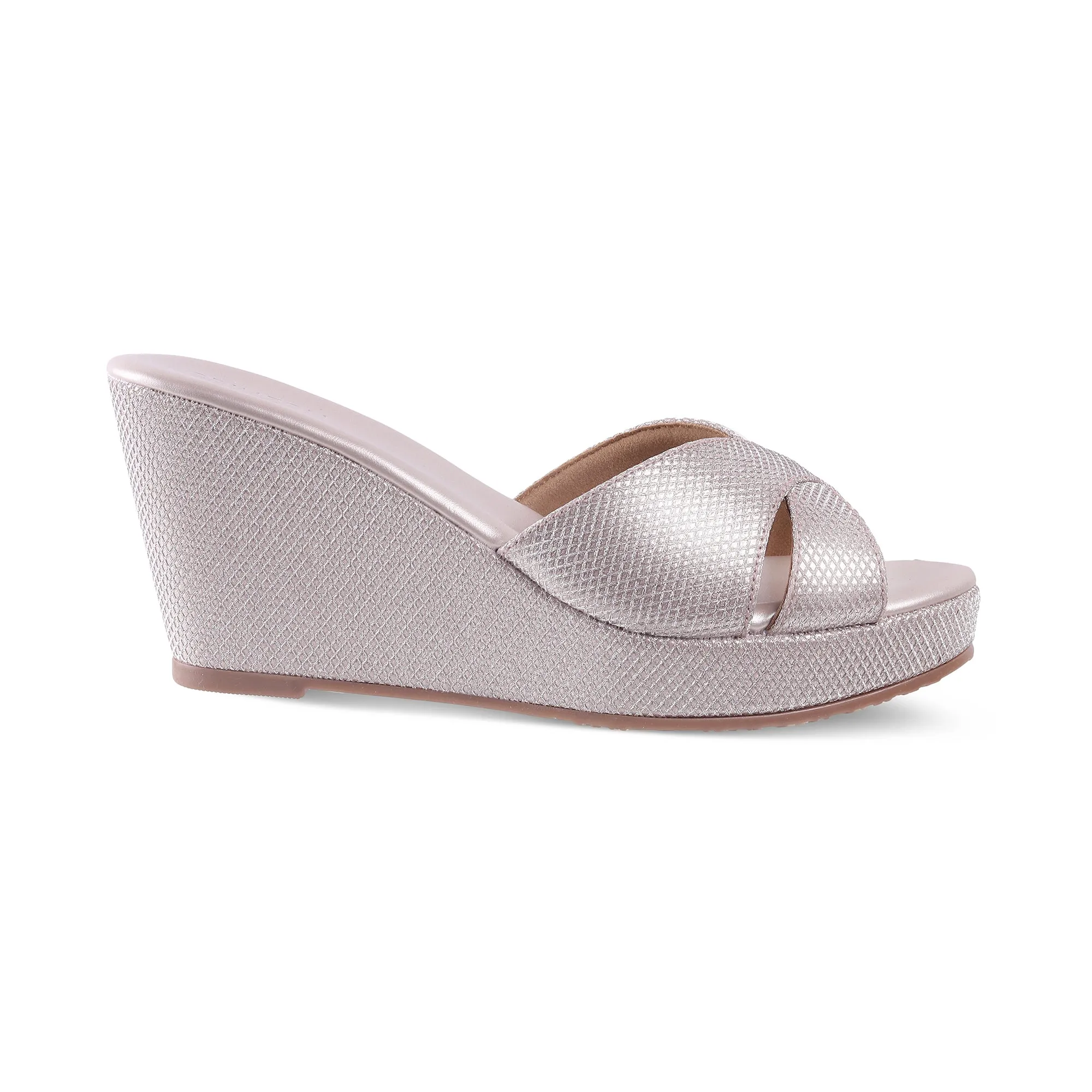 Fashion-forward comfort Oxfords AIYANA- ROSE GOLD WEDGES