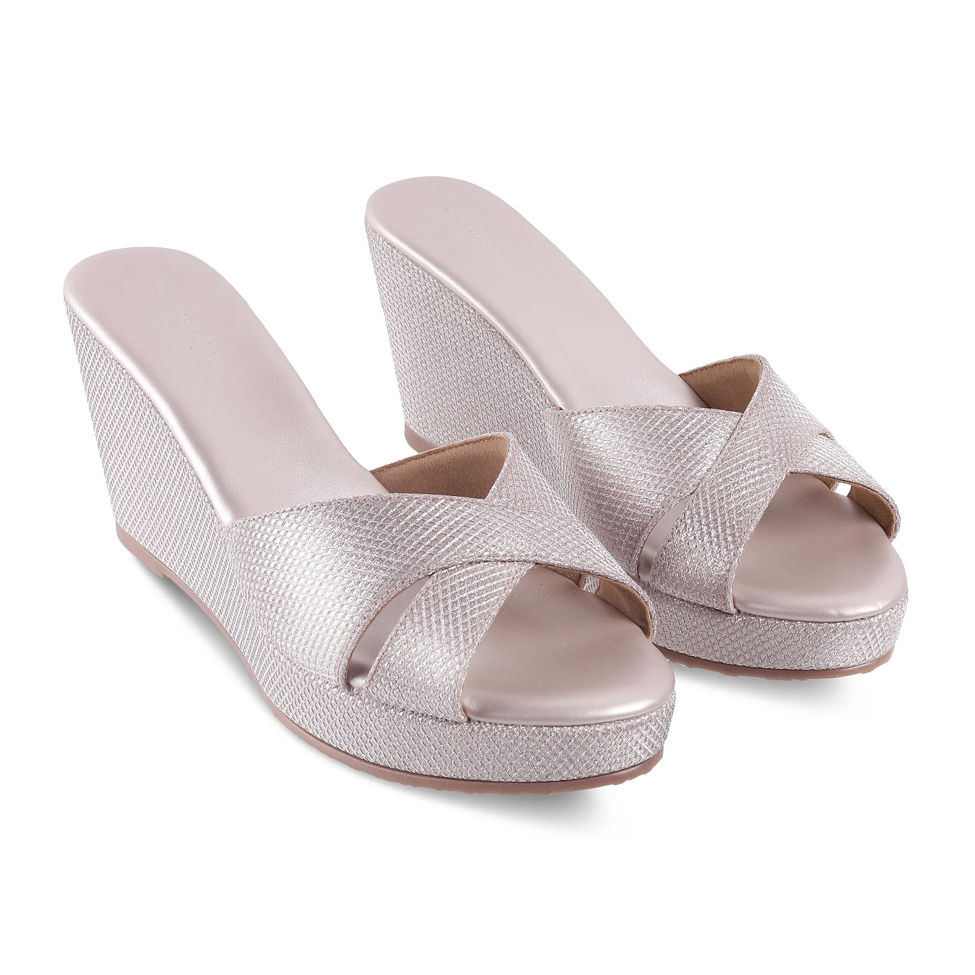 Waterproof Nano Coating men's small AIYANA- ROSE GOLD WEDGES