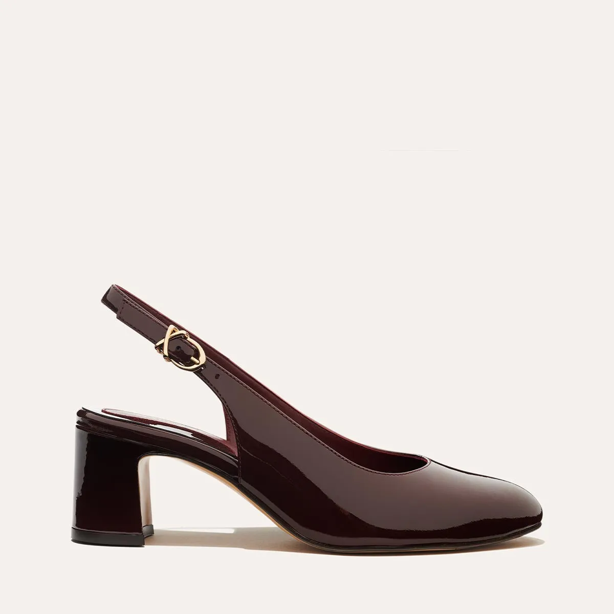 The Cluny Slingback - Burgundy Patent dancers' flexibility foldability - level