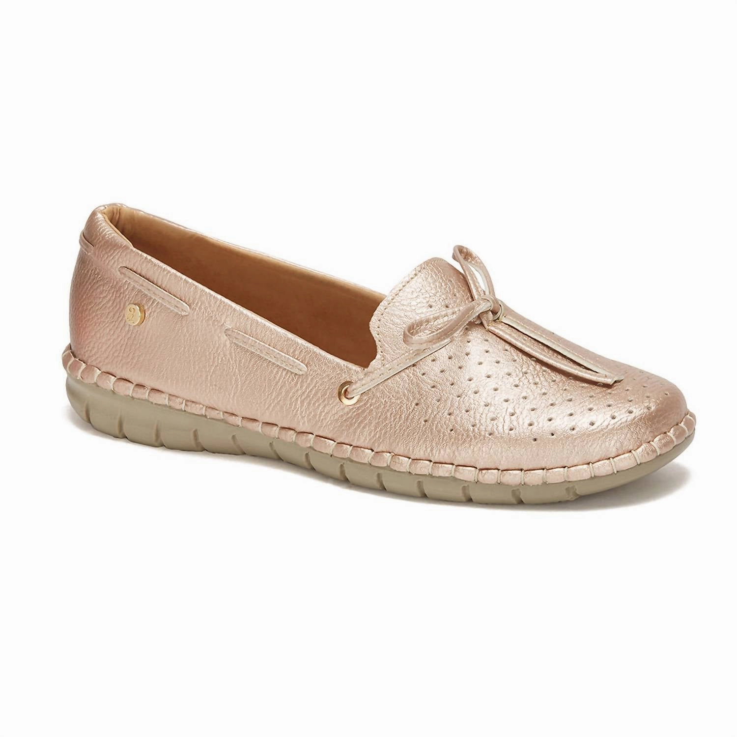 Ground Guard River Walks Women's Comfort Moccasins In Rose Gold