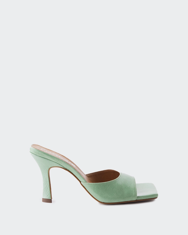 Toe Cap Instant Fit Shoes Elafonisi Green Leather