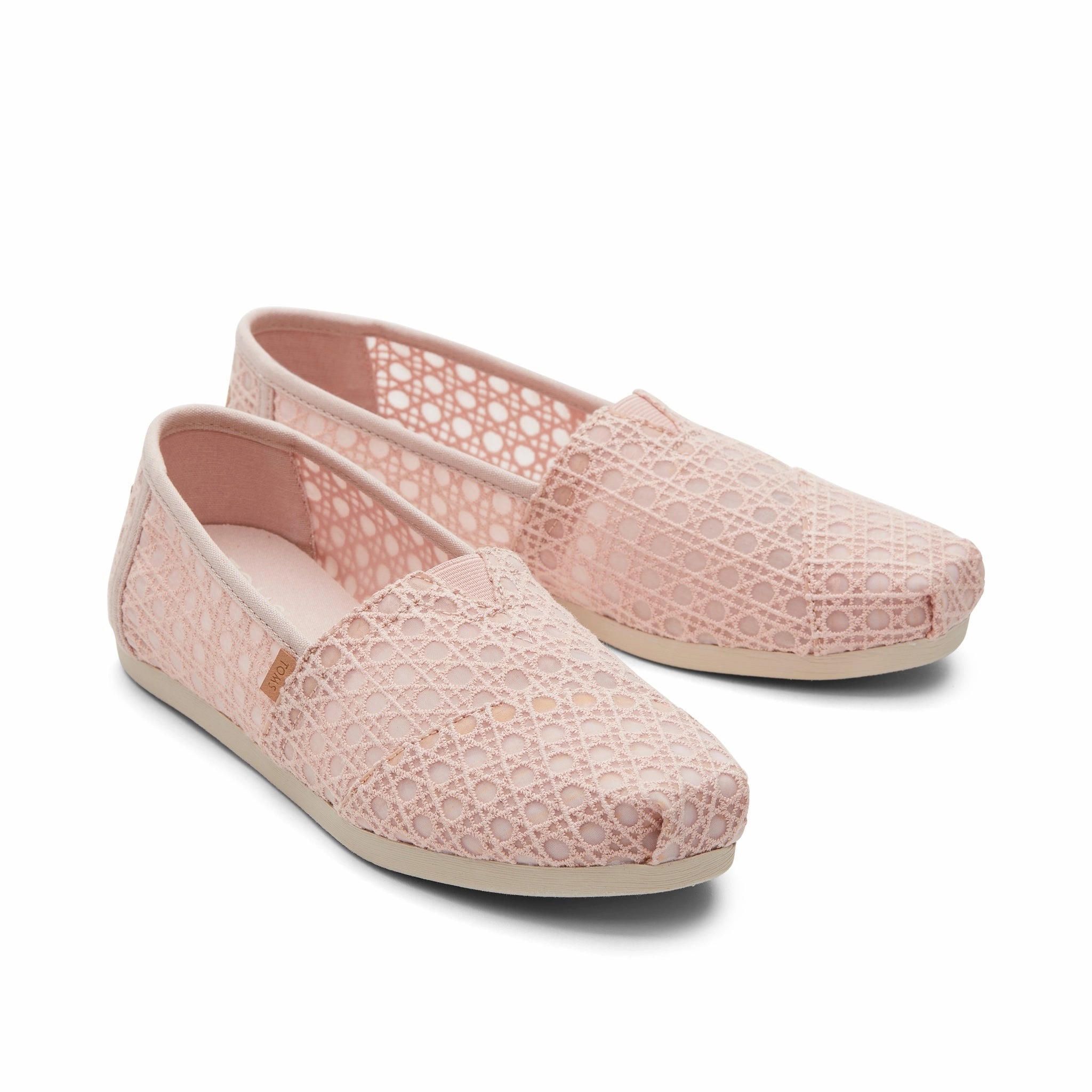 Alpargata Ballet Pink Basket Weave Lace Steady Step