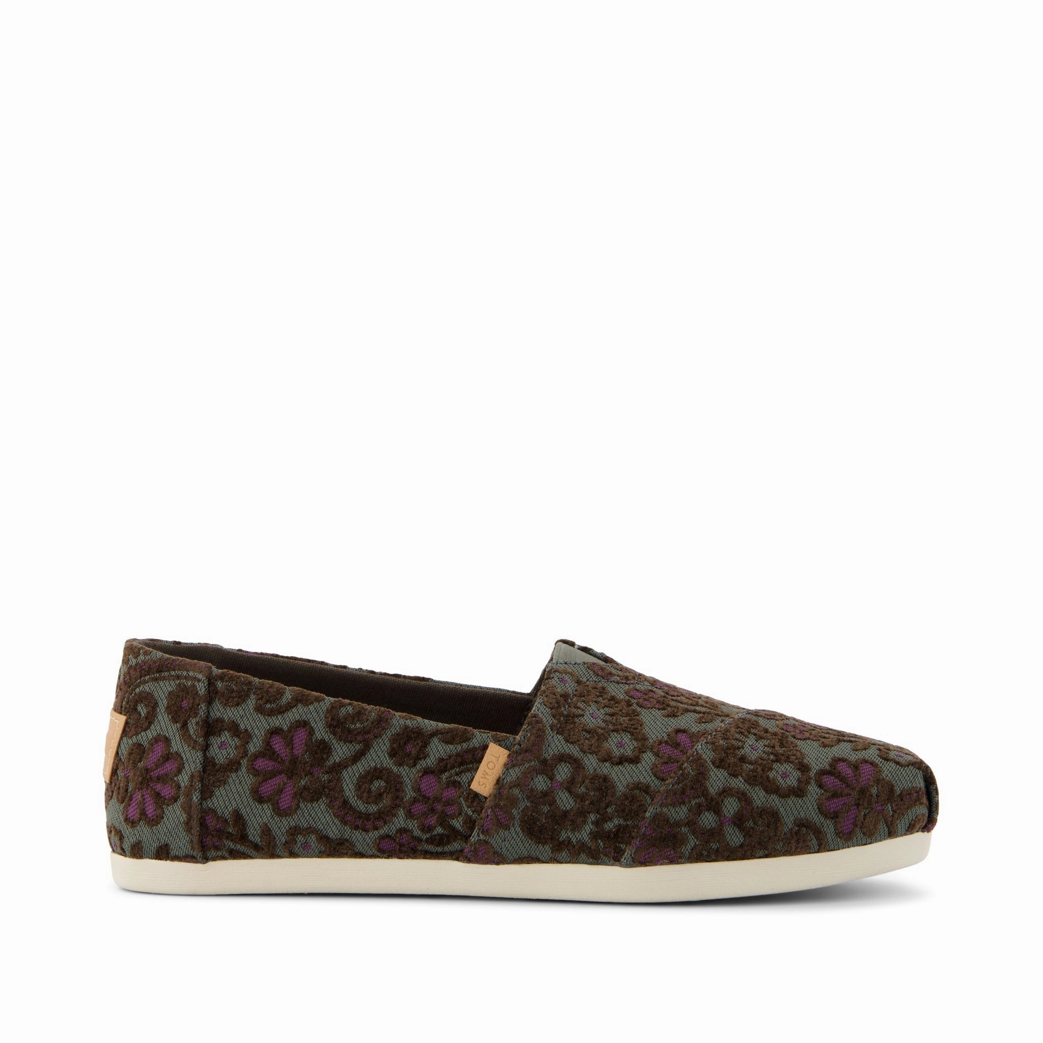 Foot Safe Alpargata Basil Green Floral Brocade