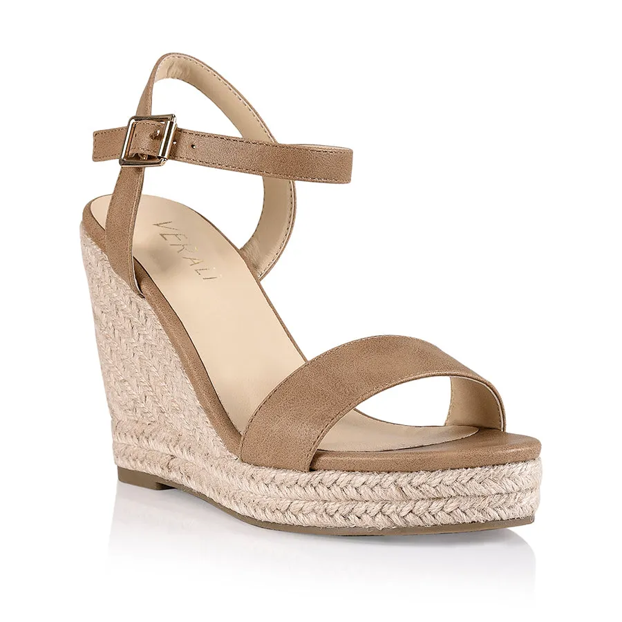 Amaya Rope Wedges - Biscuit Softee Platform Booties