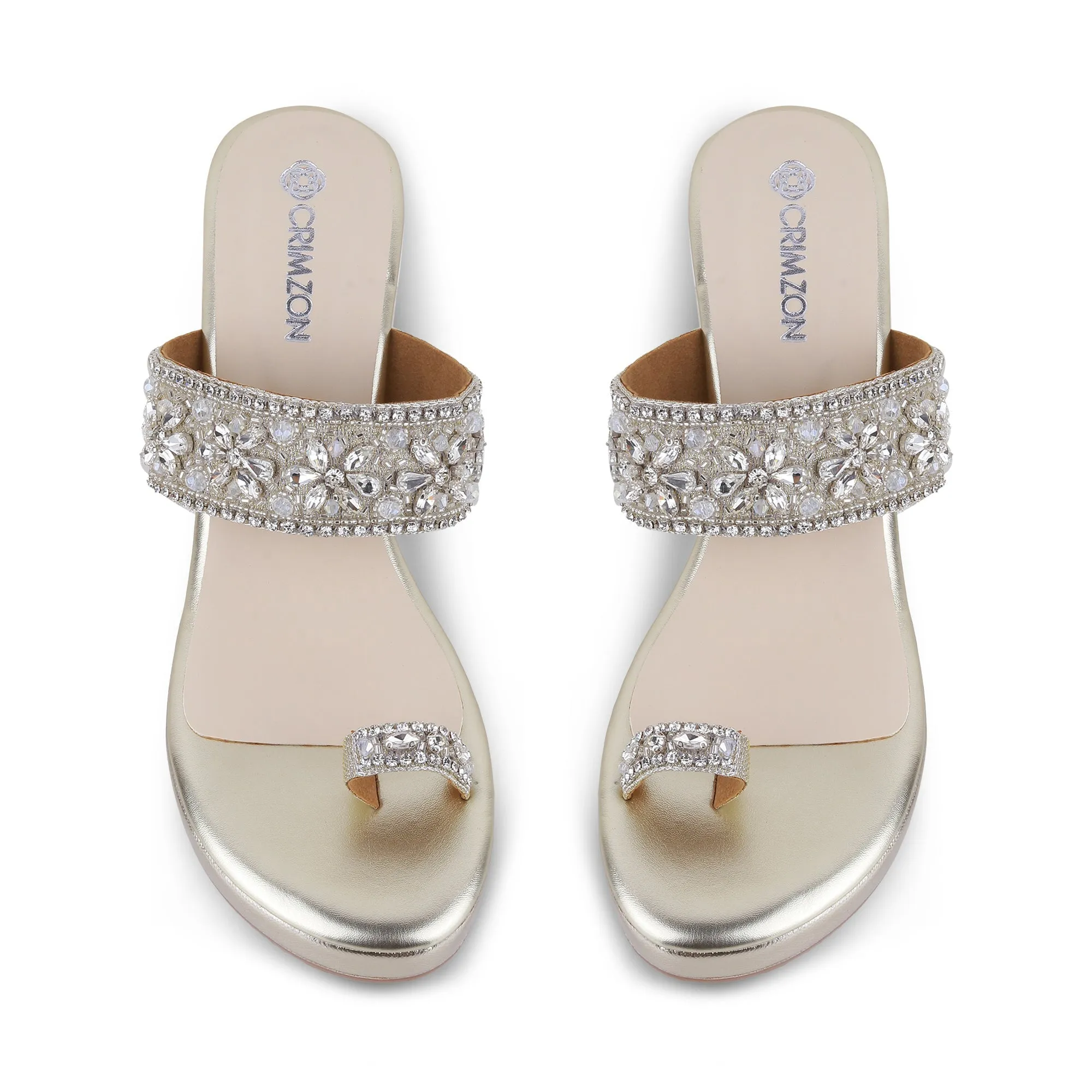 stylish men ANANYA- GOLD KOLHAPURIS