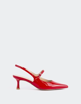 Holiday Heels Premium Footwear Vondel Red Patent