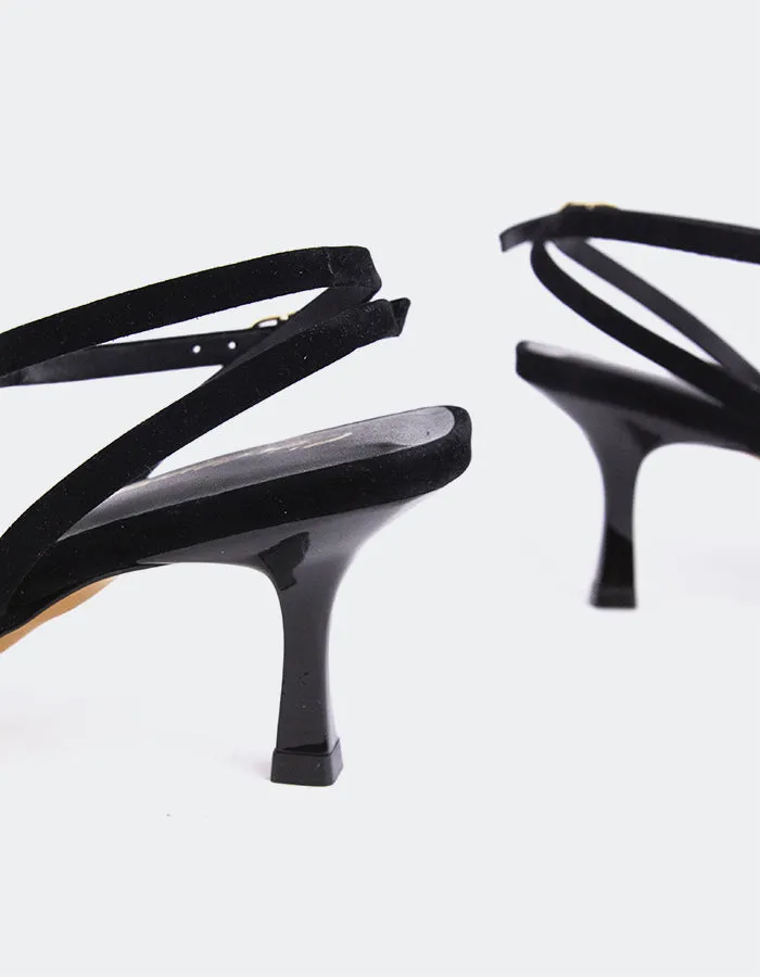 Aster Black Mesh Casual Evening Wear