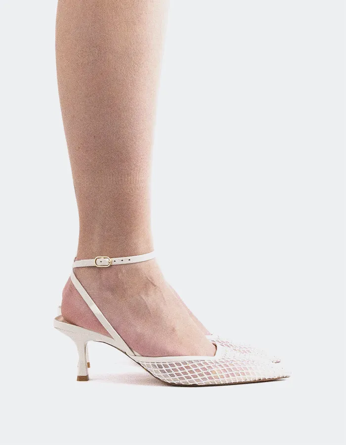 platform sandals Elegant Booties Aster White Mesh