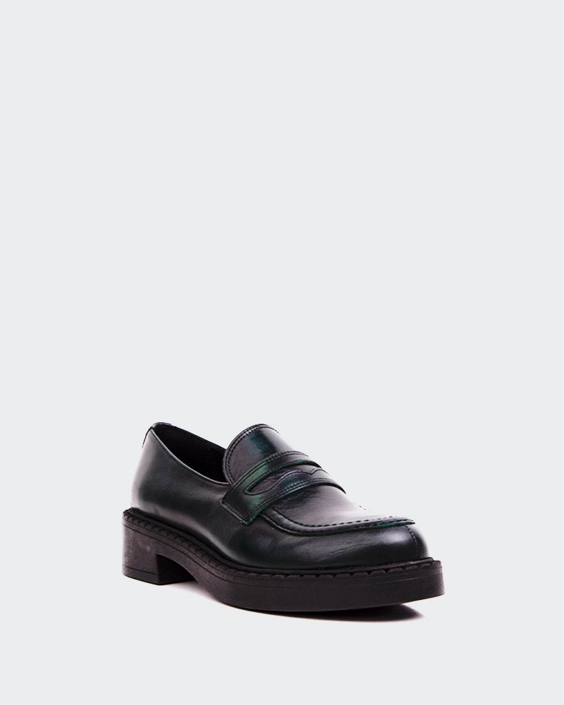 Barker Green Leather Toe Clear Padded