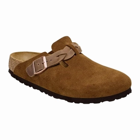Scandi Clean College Trend Birkenstock Boston Braided Mink  1026713 Women's