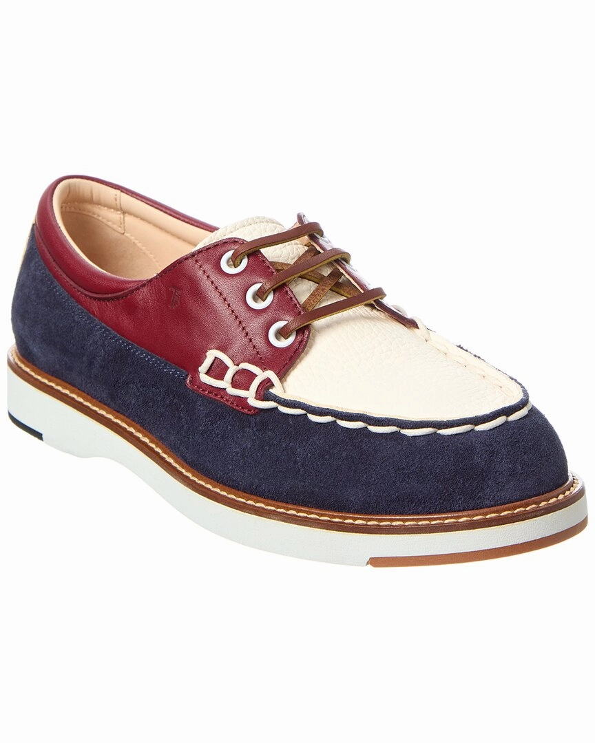 Trend Breeze TOD??s Leather & Suede Boat Shoe