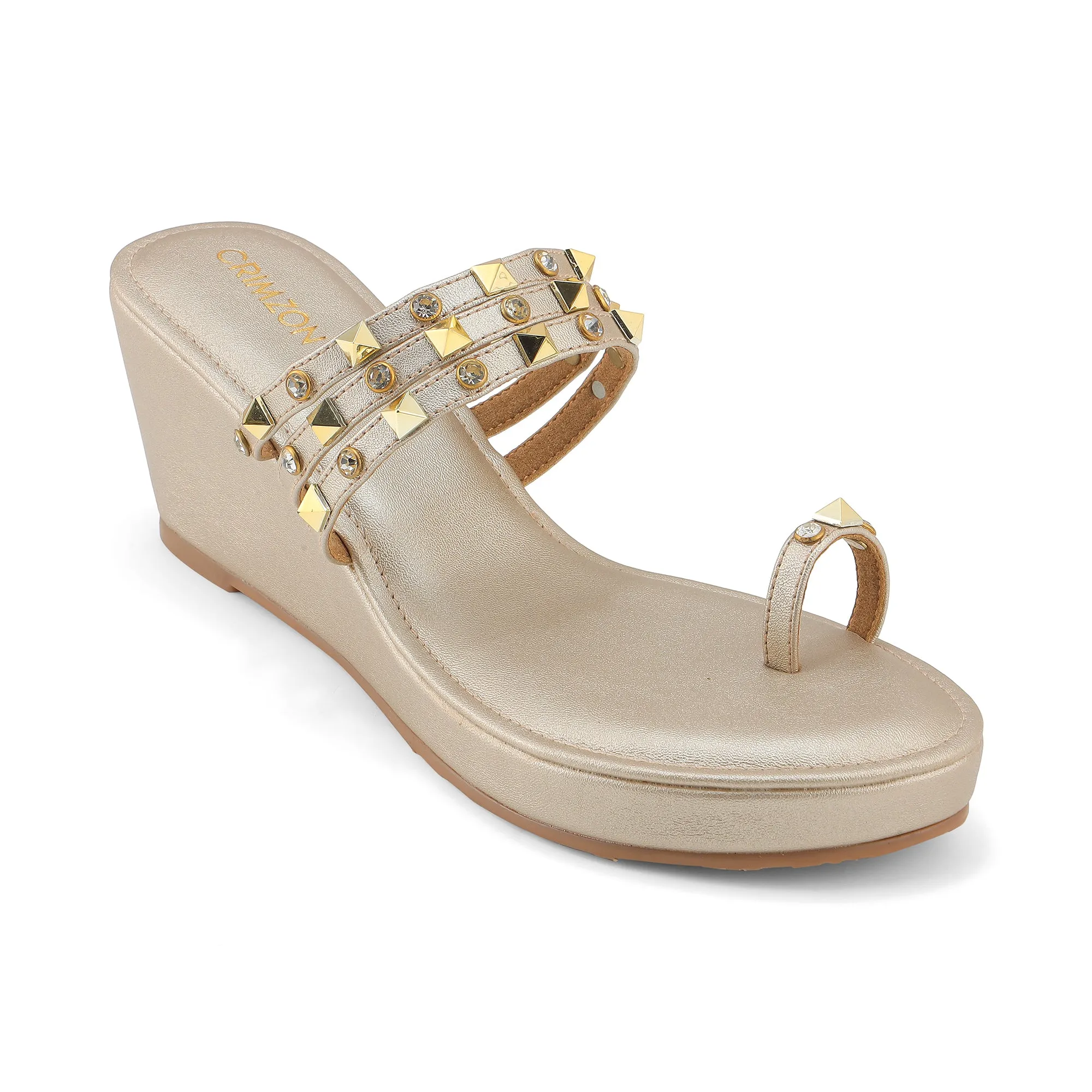 Bride Match BELLA- GOLD KOLHAPURIS