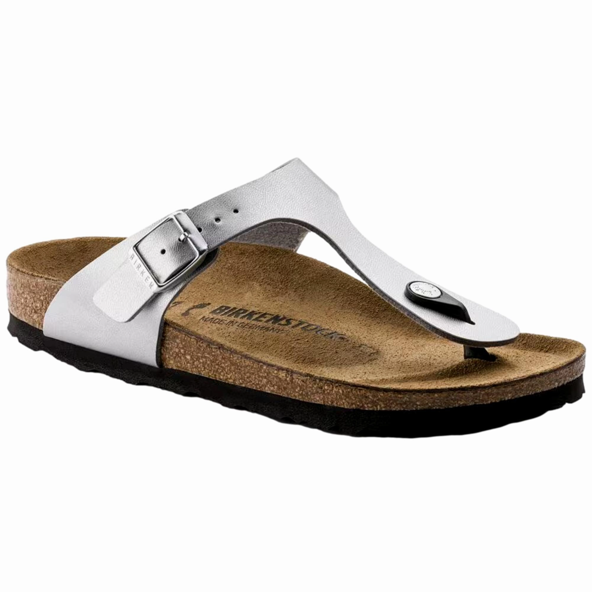 Soft Insole Slip-ons Birkenstock Gizeh BS Silver  43851 Women's