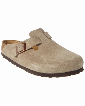Birkenstock Women's Boston Soft Footbed Suede Leather Clog foldable Cool Dash