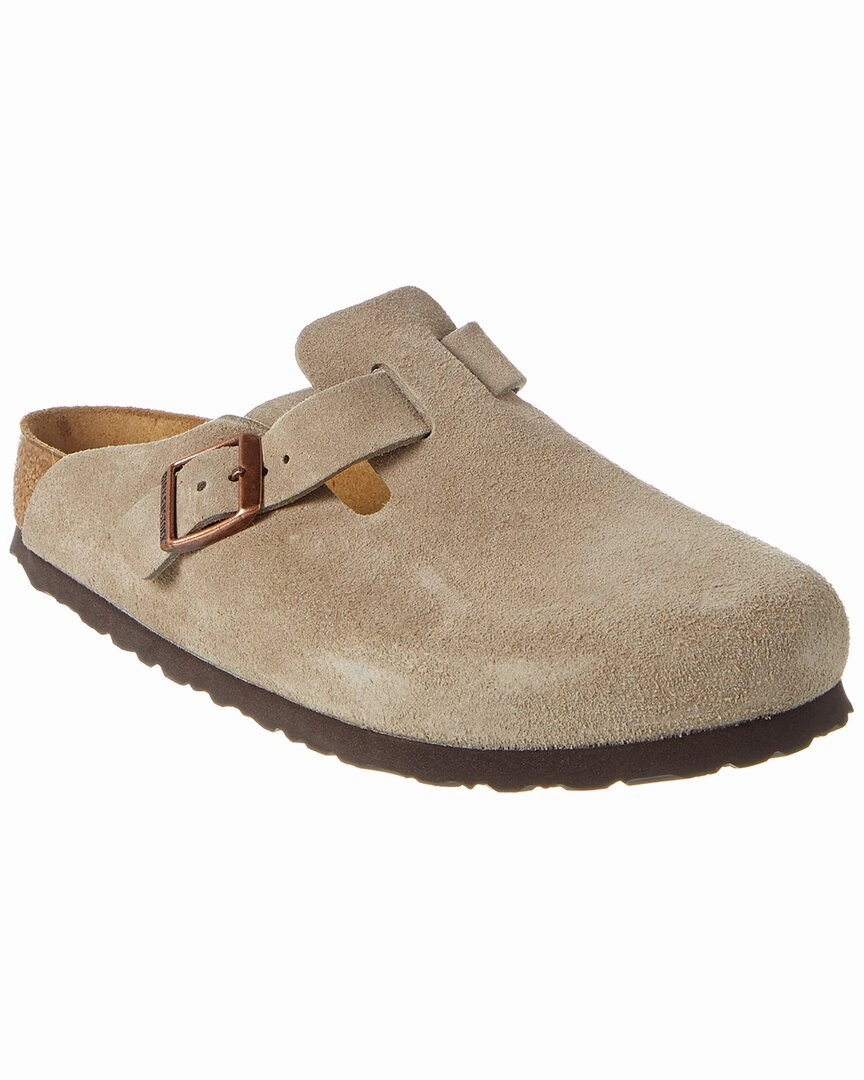 Clean Lane Arch Hug Birkenstock Women's Boston Soft Footbed Suede Leather Clog
