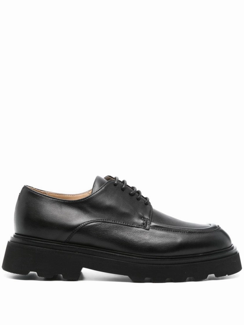 Leather Lining Black Leather Loafers With Durable Rubber Sole