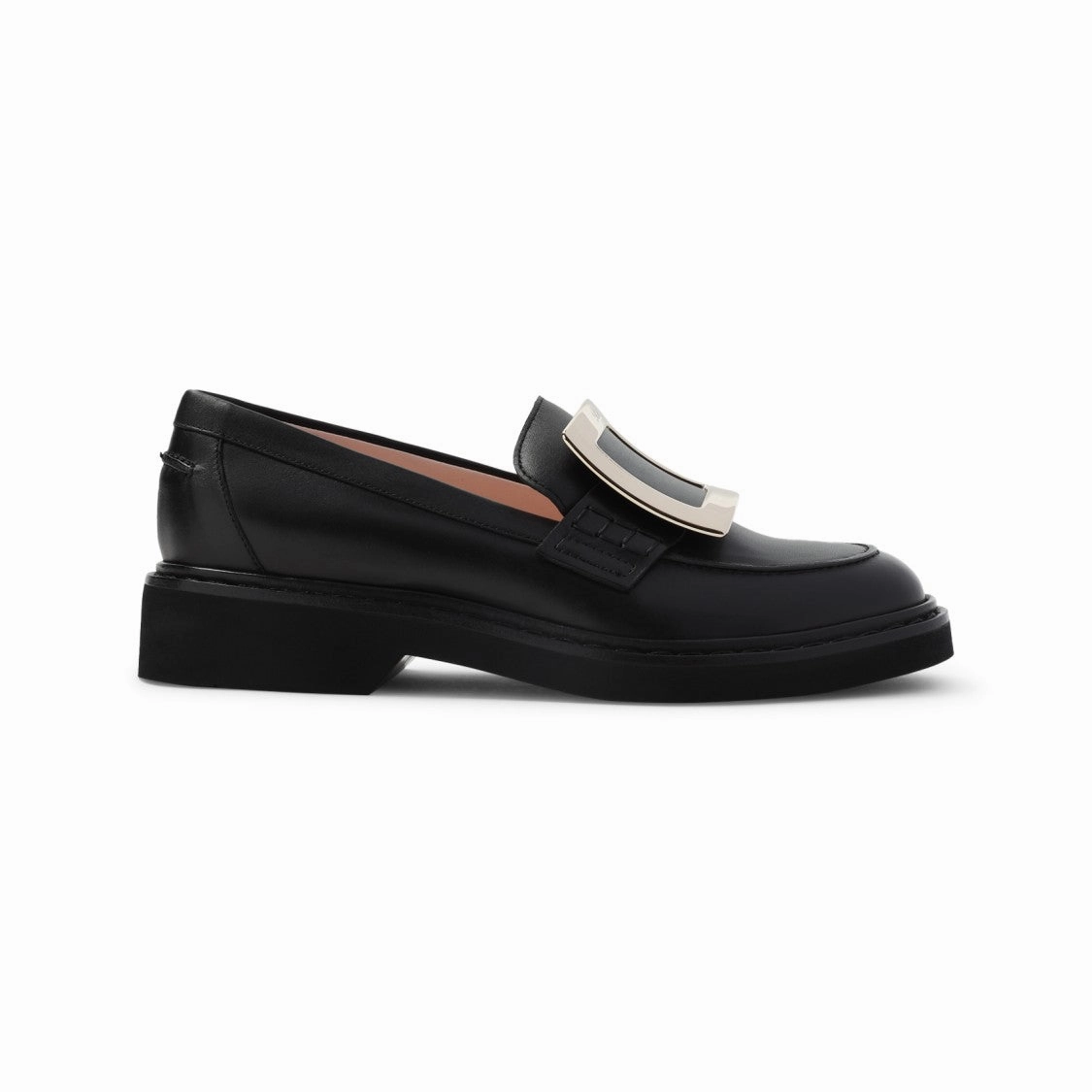 Black Leather Vivier Viv Rangers Met Buc 25 Loafers Leather Upper