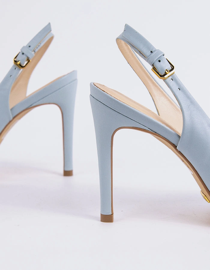 Morisha Blue Leather Luxe Wedding Footwear