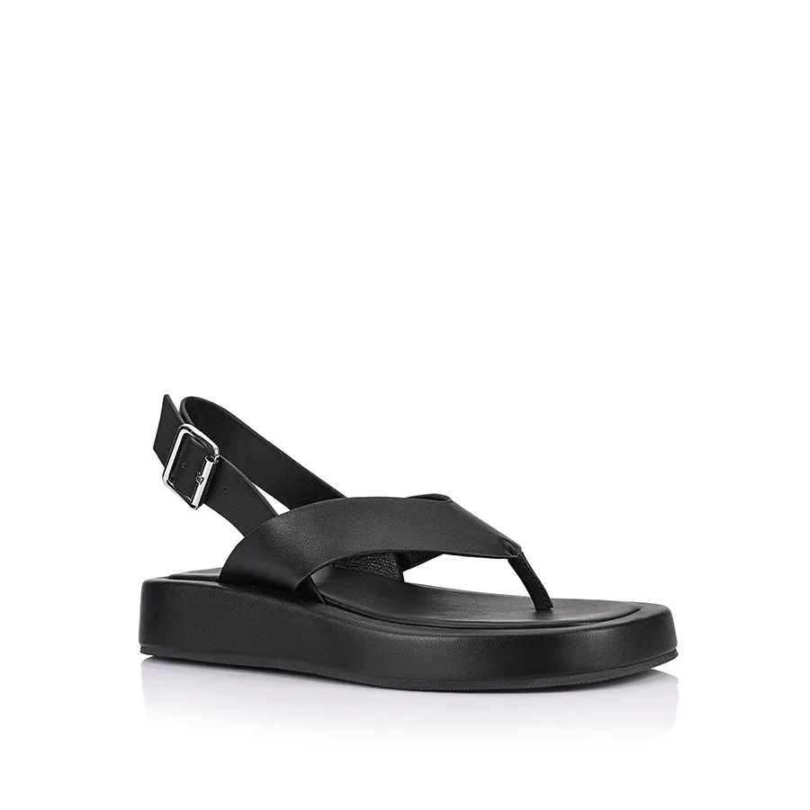 Reef Glow Relaxed Sole Bono Platform Sandals - Black