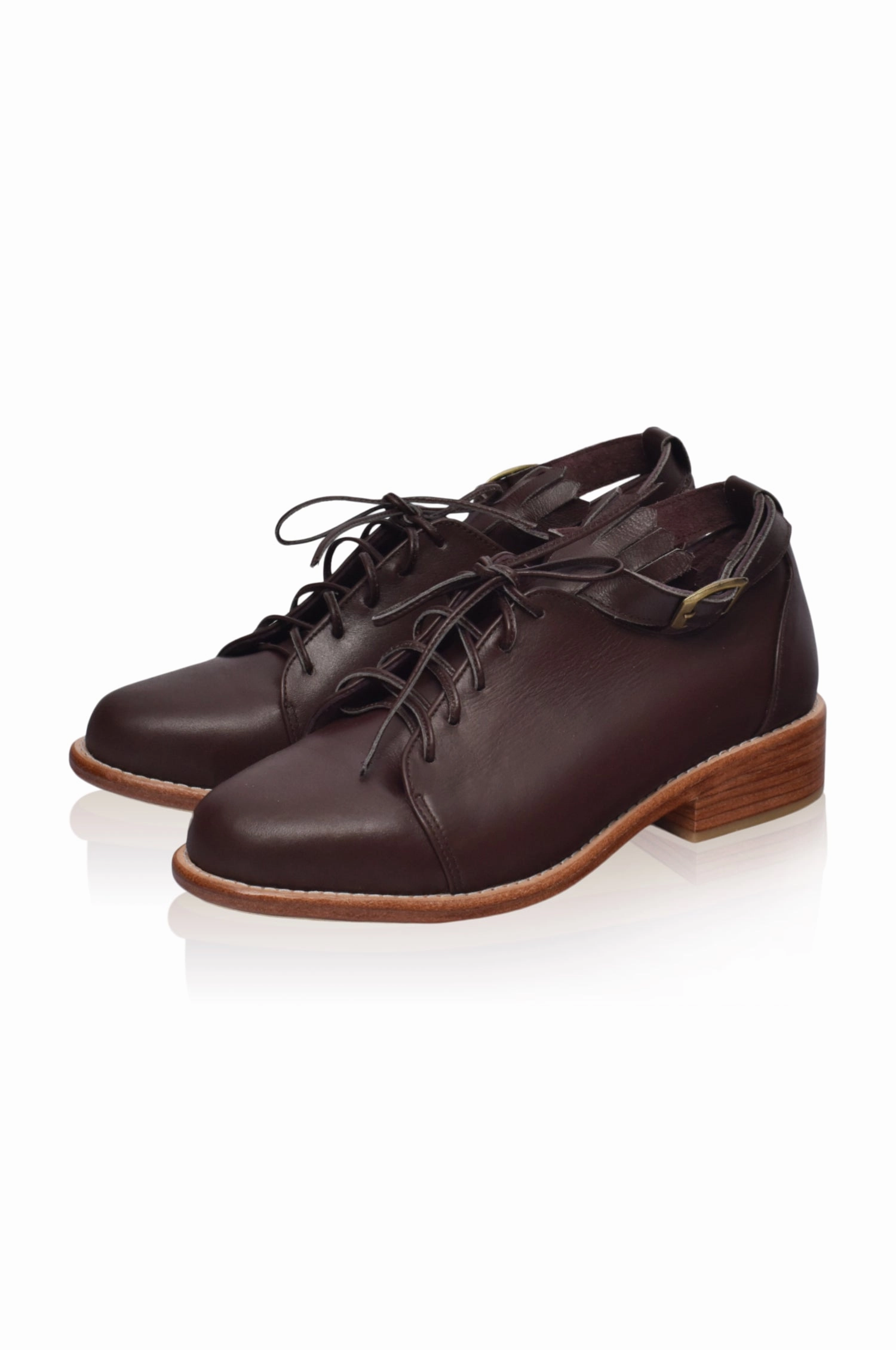 Boston Leather Oxfords Lightweight Build Working Professional Textured Finish Interview Day