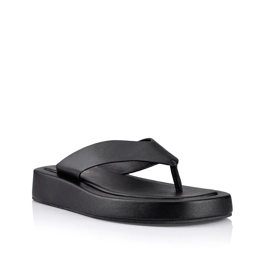Bouncer II Flatform Thongs - Black Smooth All Purpose