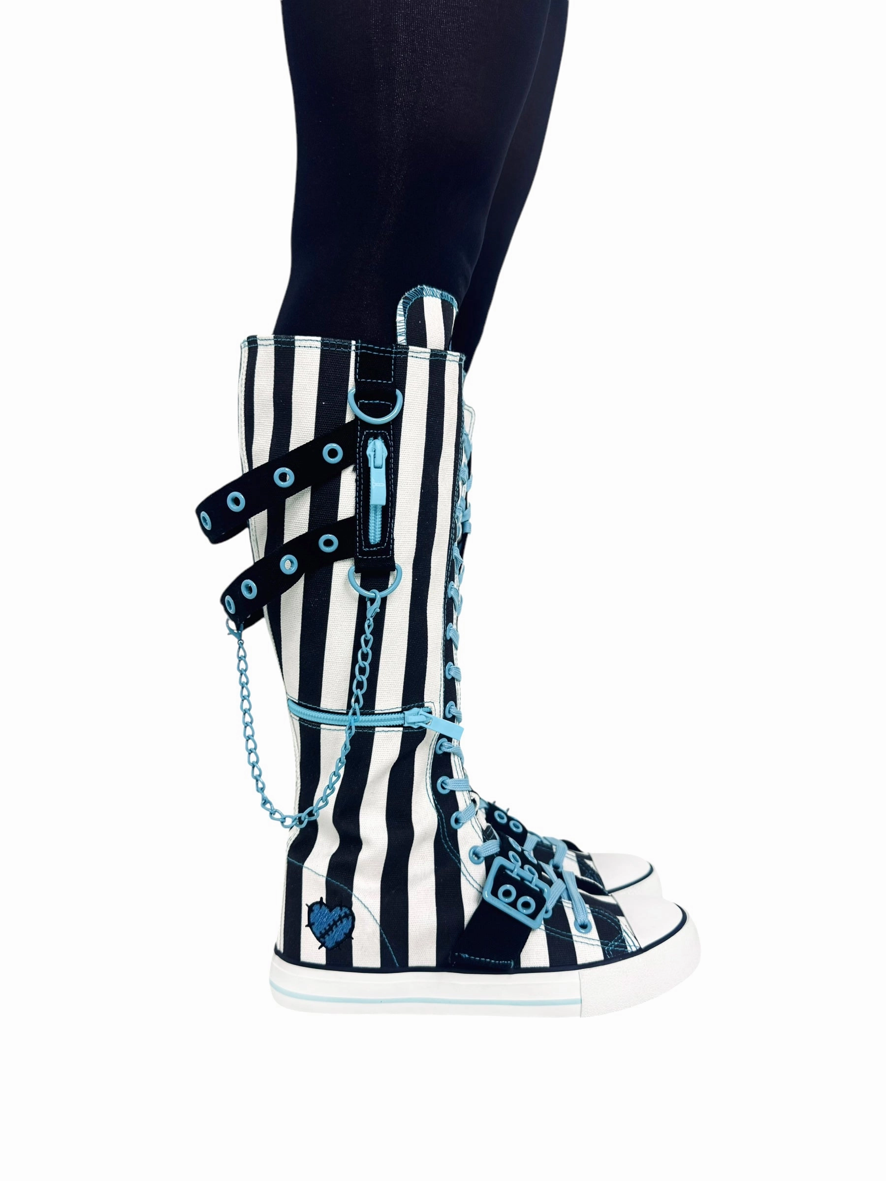 RAWR XD FRANKIE STEIN - BLACK/WHITE/BLUE Breathable Inserts Bonded seams