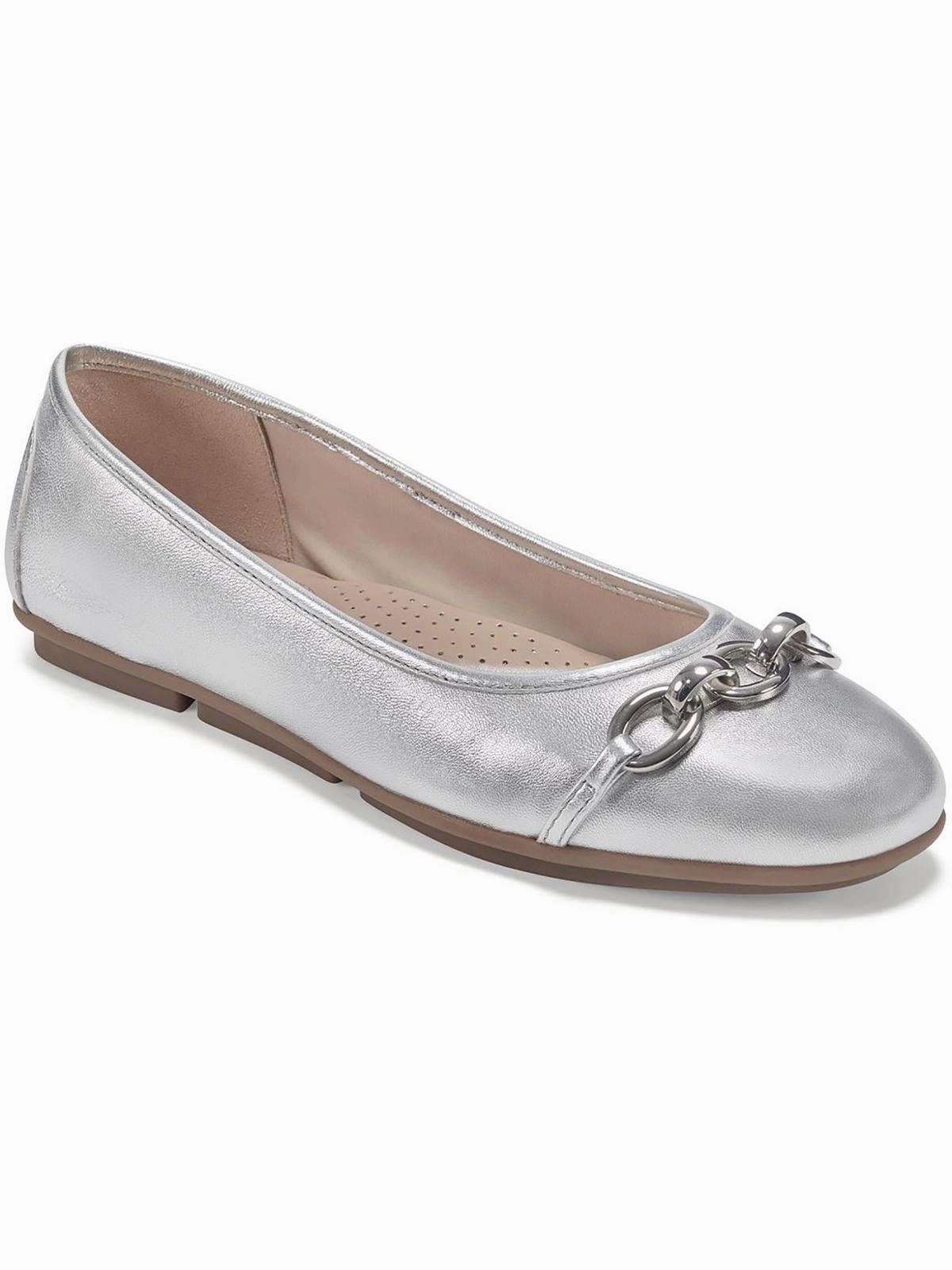 Brandi Womens Leather Chain Loafers Cushioned heel Steady Walks