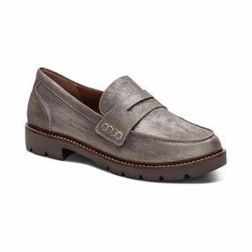 True Safe Collette Loafer In Brushed Silver