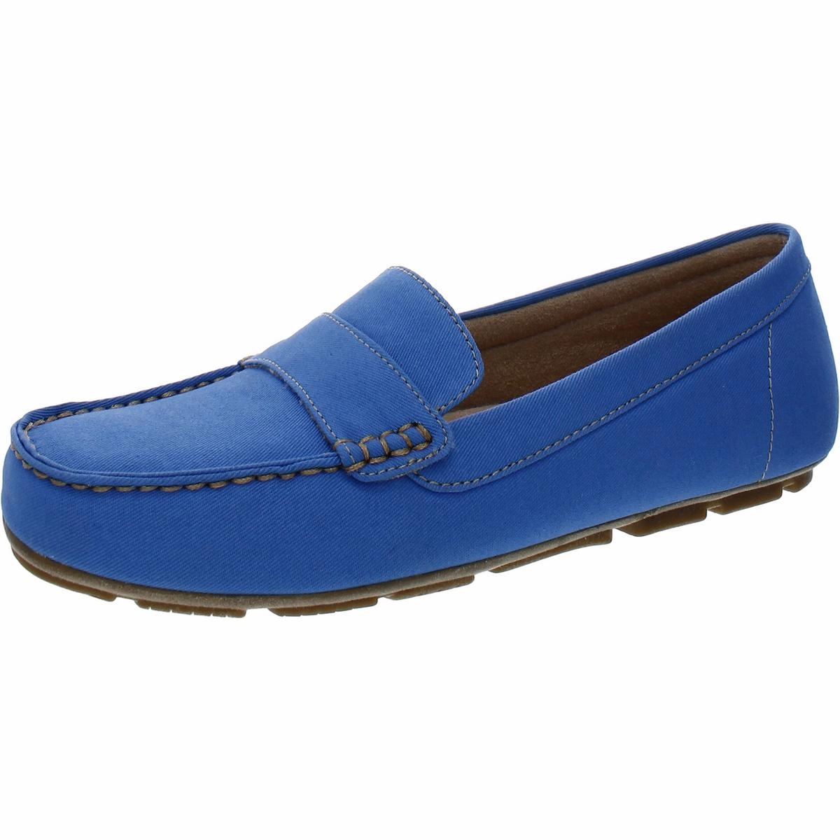 Seven Womens Padded Insole Slip On Loafers Oil-Treated Clean Texture