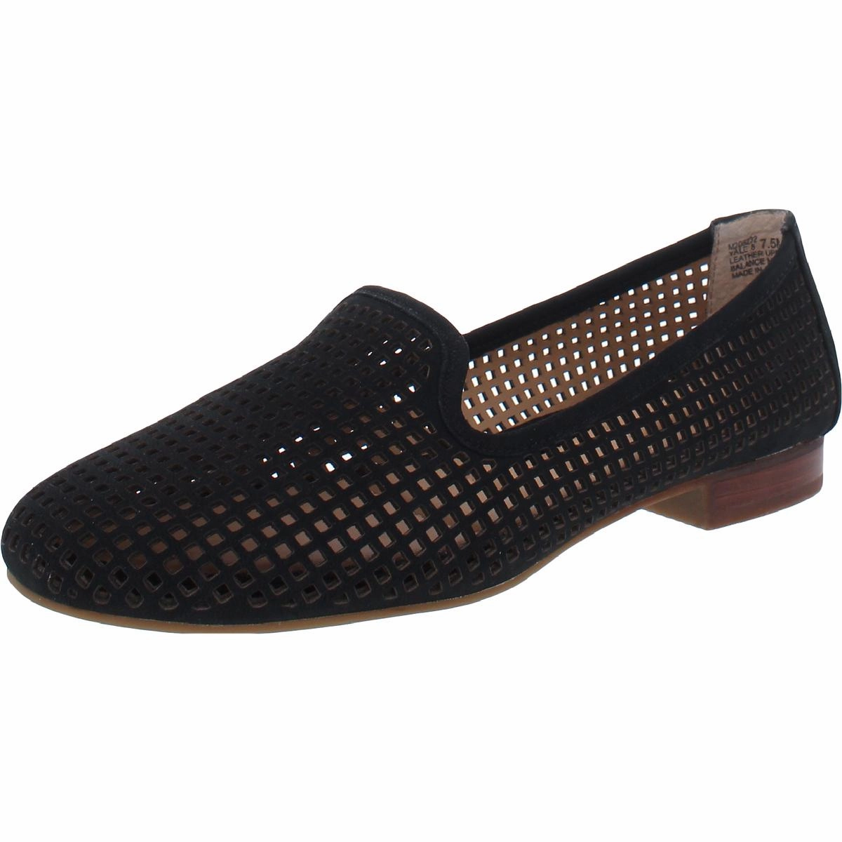 Yale Womens Leather Slip On Fashion Loafers Grip Path