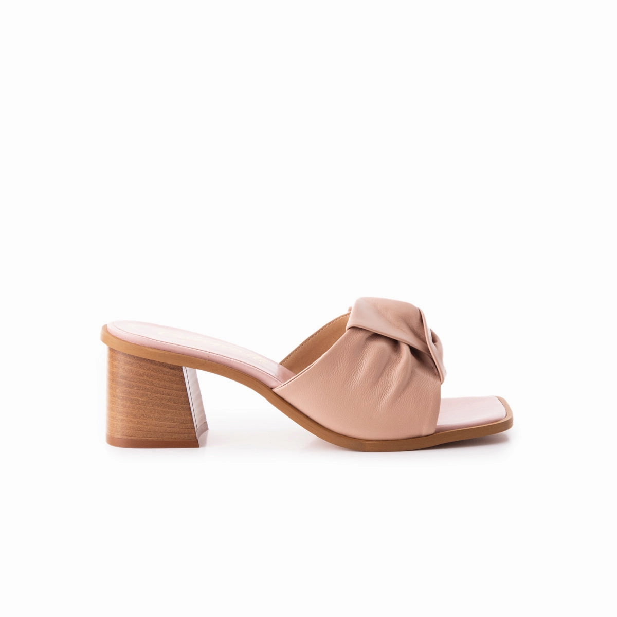 Rivoli Pink Leather Soft Step-On Sandals
