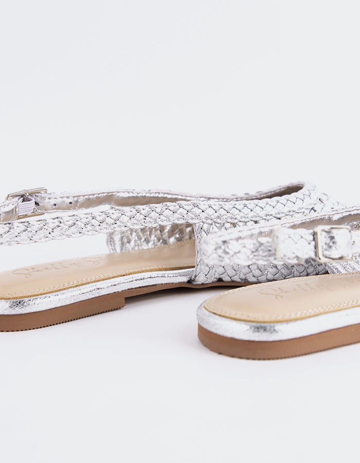 Premium Footwear Breda Silver Metal