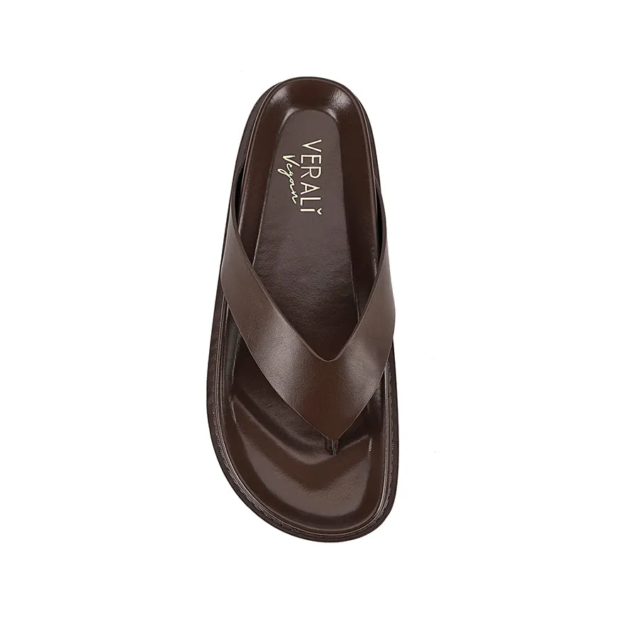 Deck Glow Timeless Comfort Shoes Bridget Footbed Slides - Chocolate Brown