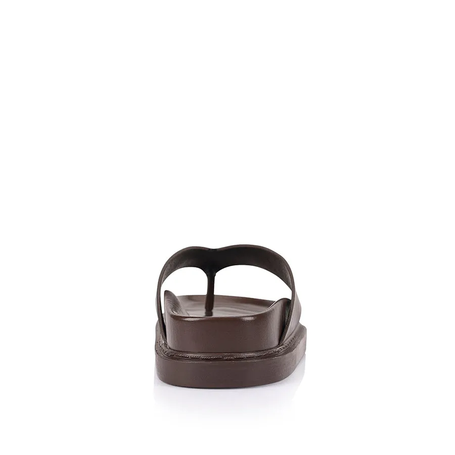 Bridget Footbed Slides - Chocolate Brown High Lane