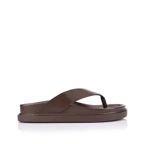 Bridget Footbed Slides - Chocolate Brown School Go Dance Mood