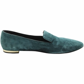 Burberry Loafers in Teal Suede Step Even Trend Path