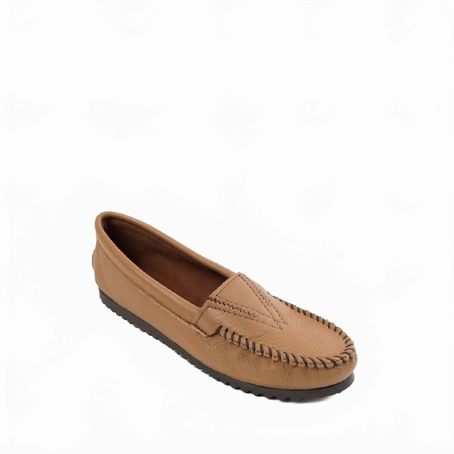 Women??S Deerskin Gore Front Moccasin In Mocha All-day Slip-ons