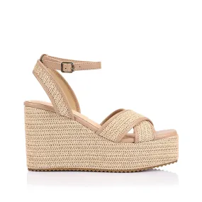 Callipo Raffia Wedges - Beige/Raffia Dress Shoes