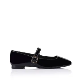 Market Show Wild Glow Eden Mary Jane Flats - Black Patent