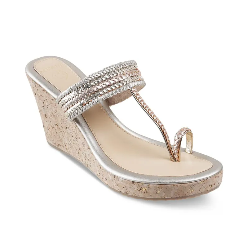 JESSI- ROSE GOLD KOLHAPURIS geometric ethnic