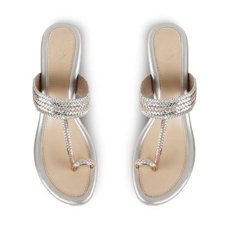 kids' large Fashion-forward flexibility JESSI- ROSE GOLD KOLHAPURIS