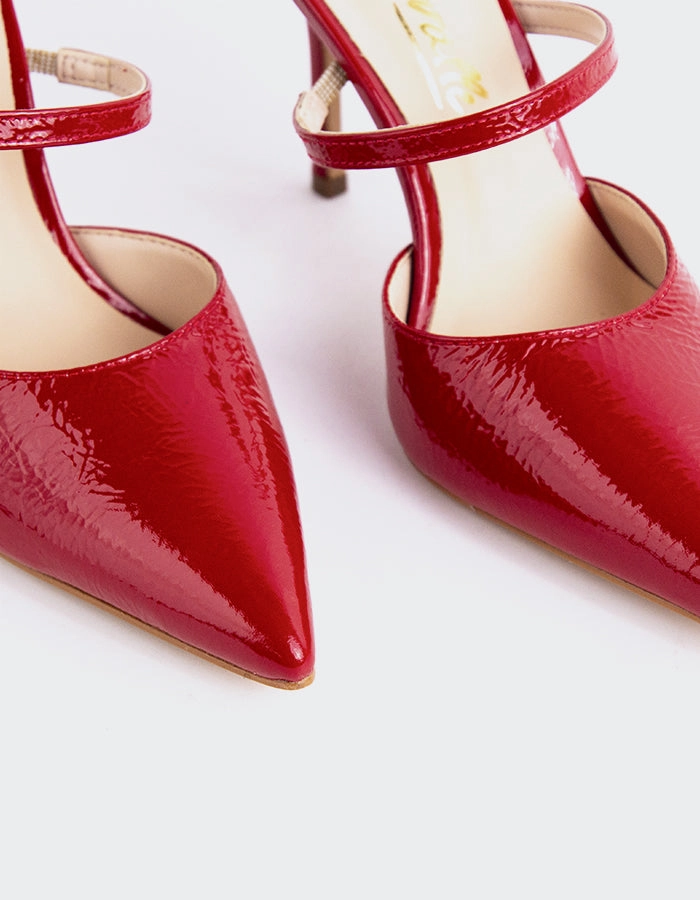 Closed Toe Design Celandine Red Naplack